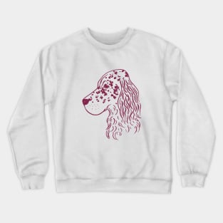 English Setter (Pink and Plum) Crewneck Sweatshirt